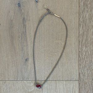 Kendra Scott Short Necklace with a Red Stone